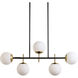 Keiley LED 36 inch White / Matte Black Chandelier Ceiling Light